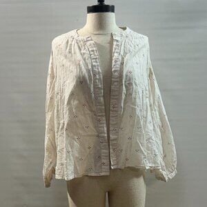 Soludos White Button Up Shirt Women's Small